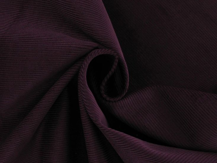 Cotton 12 Wale Corduroy, Dark Plum