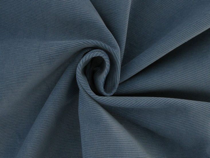 Cotton 13 Wale Corduroy, Steel Blue