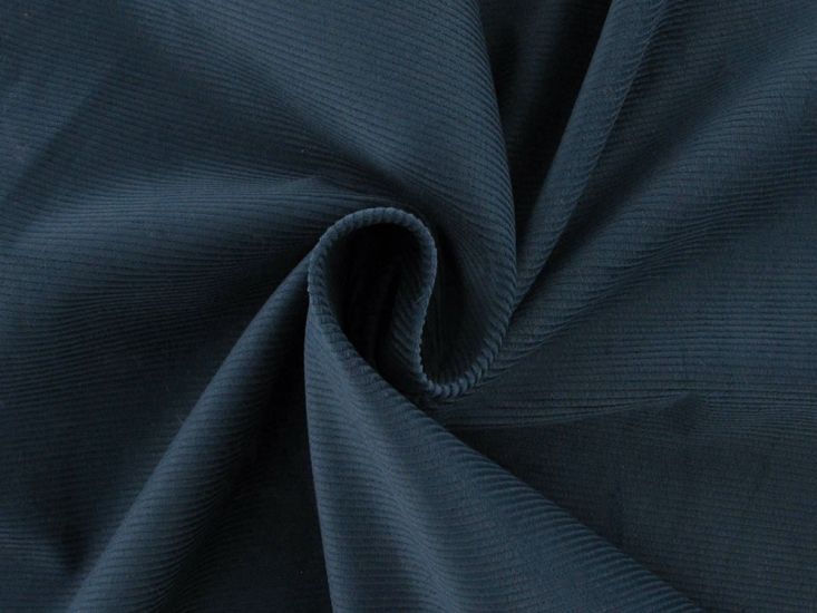 Cotton 14 Wale Stretch Corduroy, Indigo Blue