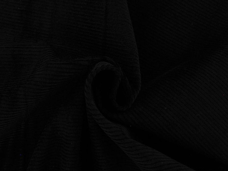 Cotton 7 Wale Corduroy, Black