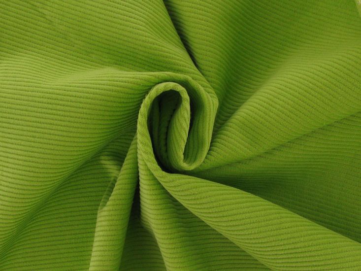 Cotton 8 Wale Corduroy, Bright Green