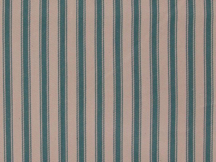 Cotton Canvas Ticking Stripes, Baltic