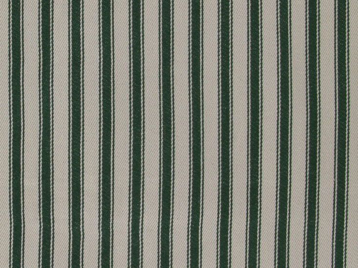 Cotton Canvas Ticking Stripes, Forest