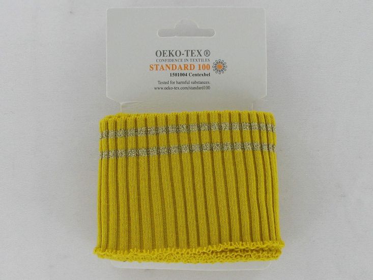 Cotton Cuffing 1.10m Packs, Double Lurex Stripe, Ochre