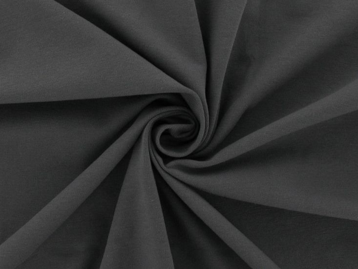 Cotton Jersey, Grey, Roll End, 1.7m