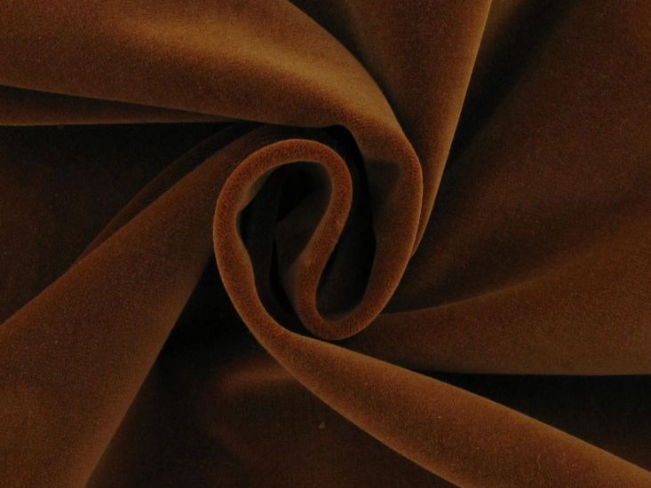 Cotton Pile Velvet 440 gsm, Tobacco