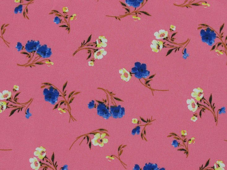 Floating Bouquet Cotton Poplin, Pink