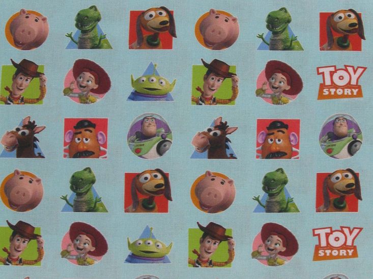 Toy Story Patches Digital Cotton Print