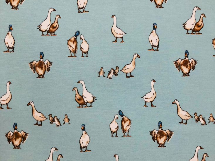 Cotton Rich Panama Canvas, Shabby Ducks, Duck Egg