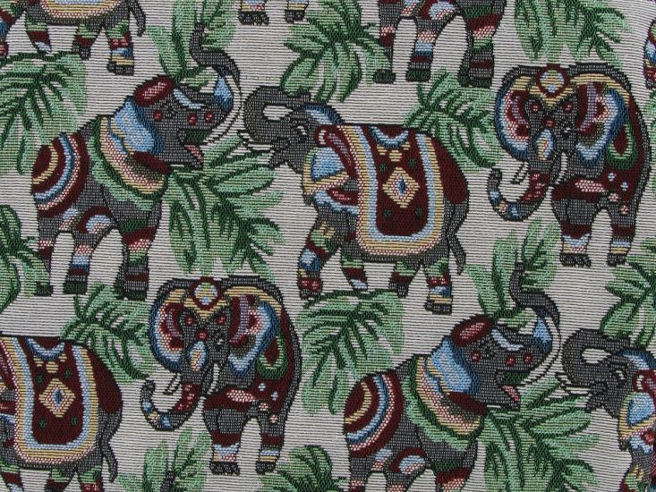 Cotton Rich Soft Tapestry, Indian Elephants
