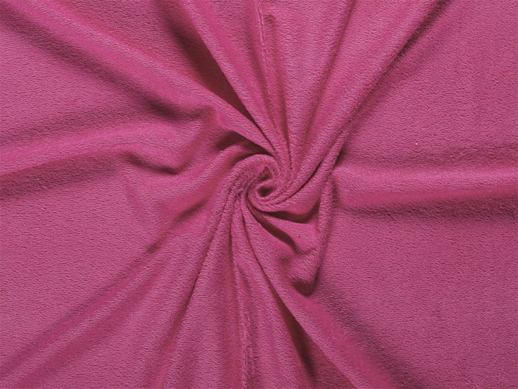 Cotton Rich Towelling, Cerise