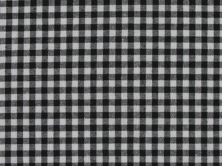 Cotton Rich Woven 0.5cm Gingham Canvas, Black