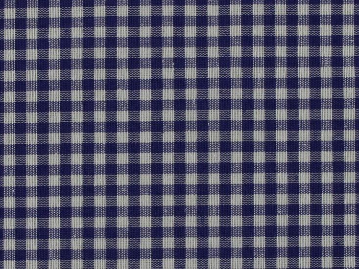 Cotton Rich Woven 0.5cm Gingham Canvas, Navy