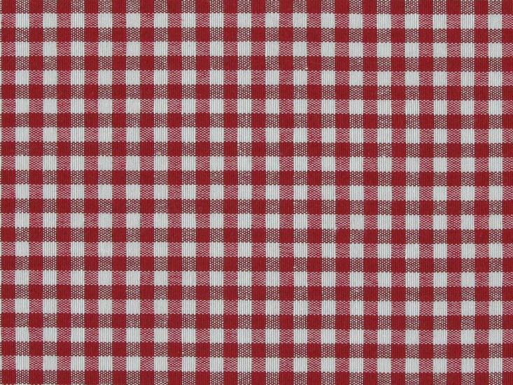 Cotton Rich Woven 0.5cm Gingham Canvas, Red