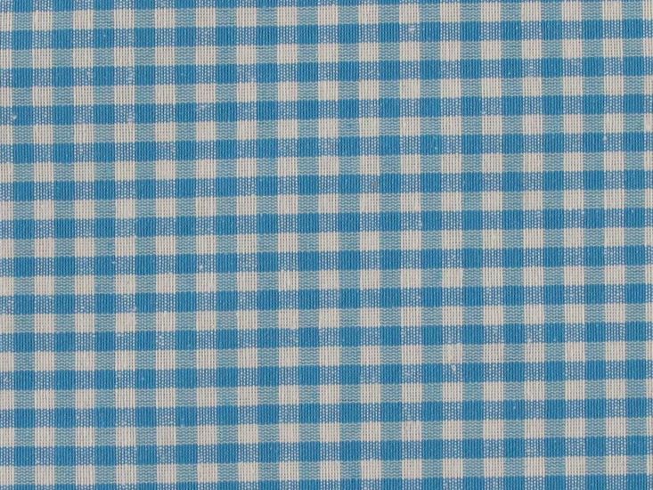 Cotton Rich Woven 0.5cm Gingham Canvas, Turquoise