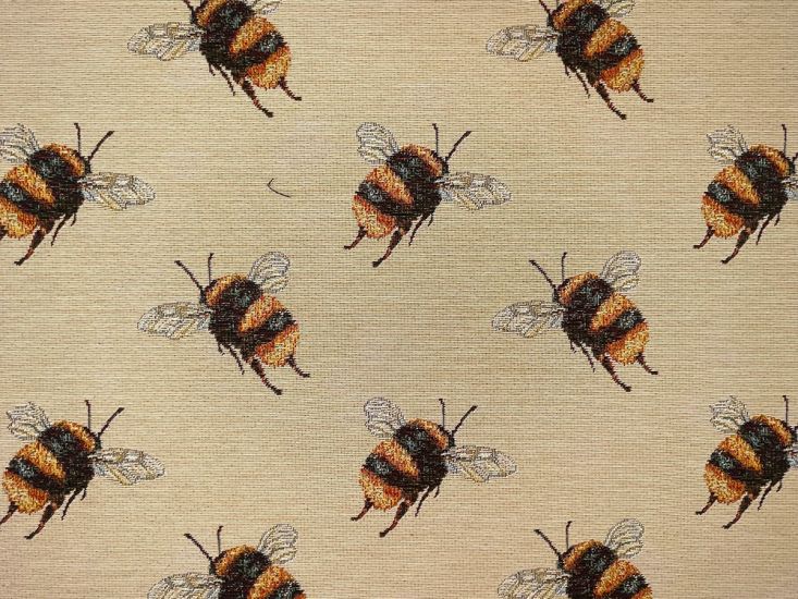 Cotton Rich Woven Tapestry, Allover Bumble Bee