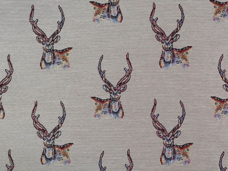 Cotton Rich Woven Tapestry, Allover Stag