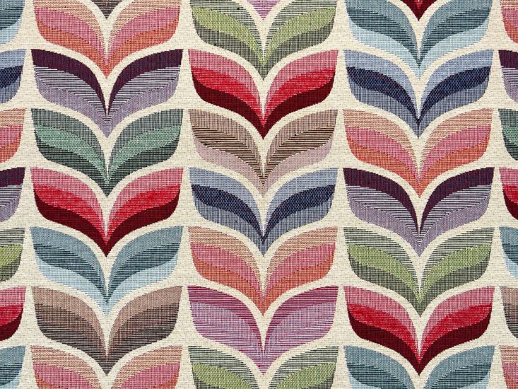 Cotton Rich Woven Tapestry, Chevron Petal