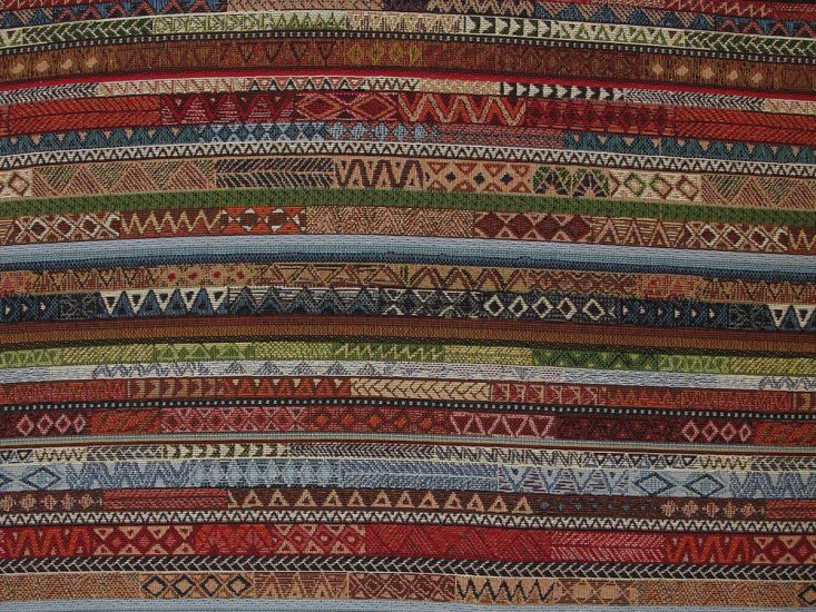 Cotton Rich Woven Tapestry, Durango Stripes