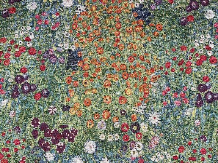 Cotton Rich Woven Tapestry, Monet Flower Garden