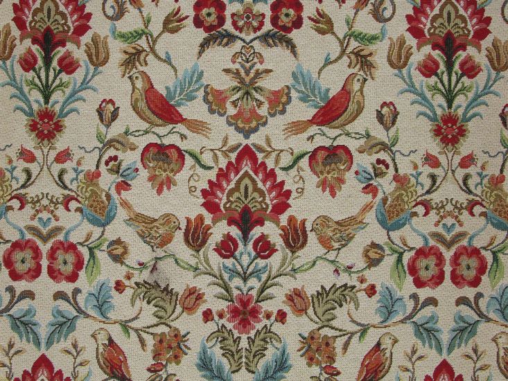 Cotton Rich Woven Tapestry, William, Cream