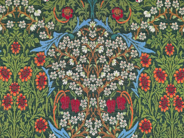 Cotton Rich Woven Tapestry, William Morris Blackthorne, Forest
