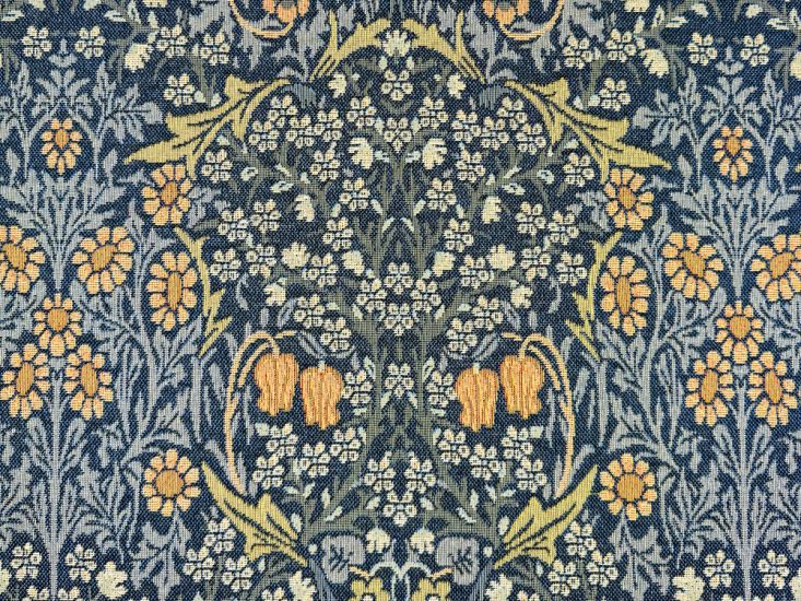 Cotton Rich Woven Tapestry, William Morris Blackthorne, Slate