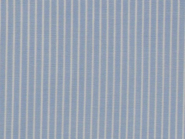 Cotton Shirting, Blue and White Stripe