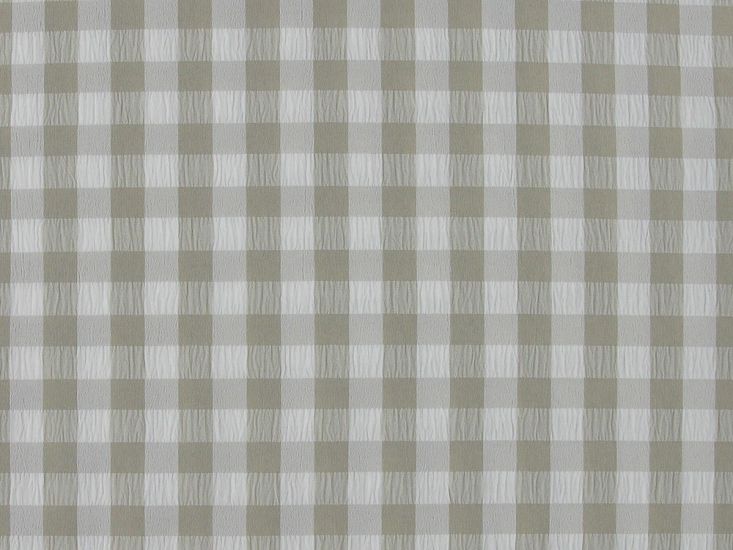 Crinkle Stretch Gingham, Stone
