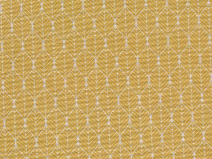 Dainty Leaves Cotton Rich Panama, Ochre