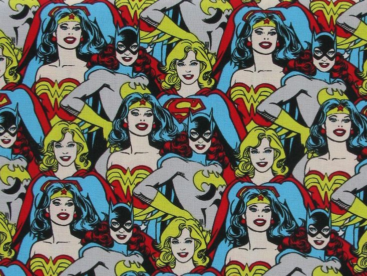DC Super Heroines Cotton Print