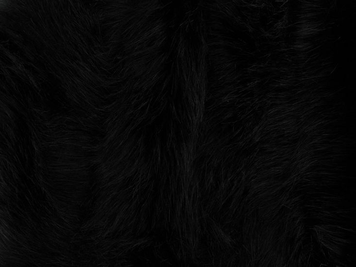 Deluxe Imitation Fur Long Hair Grizzly, Black