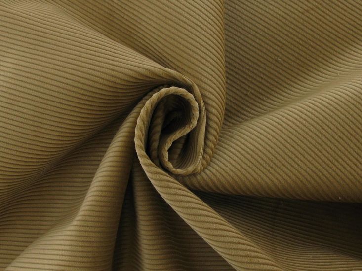Designer Deadstock 8 Wale Pima Cotton Corduroy, Fawn