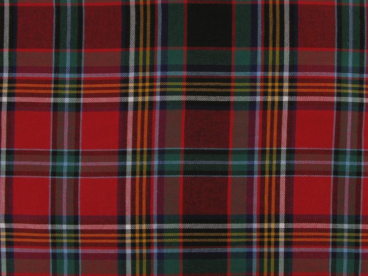Designer Deadstock Brushed Cotton Tartan, Melrose