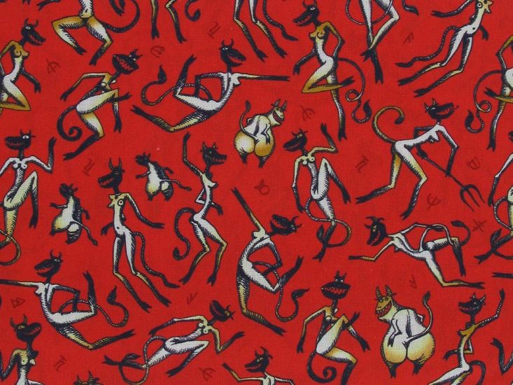 Devil Dance Cotton Print