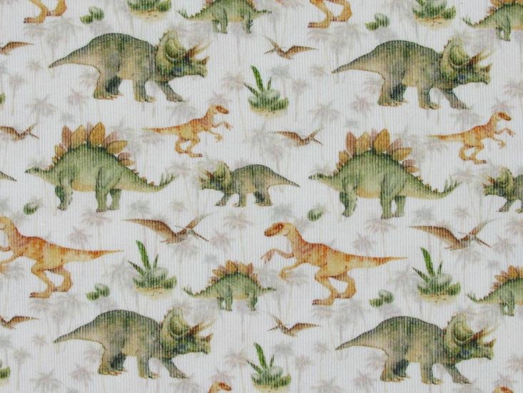Dinosaur Safari Printed Cotton Needlecord