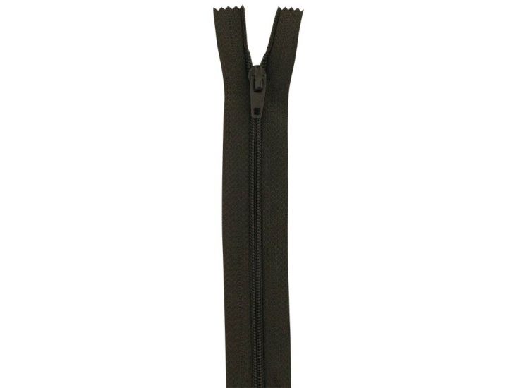 Closed End Dress Zip, 12 Inch, Chocolate
