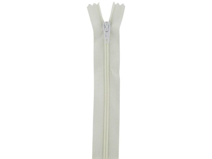 Closed End Dress Zip, 12 Inch, Ivory