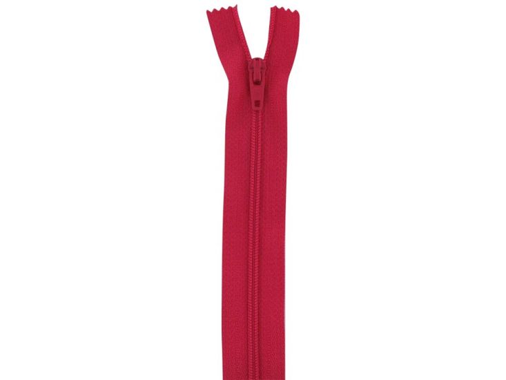 Closed End Dress Zip, 16 Inch, Bright Pink