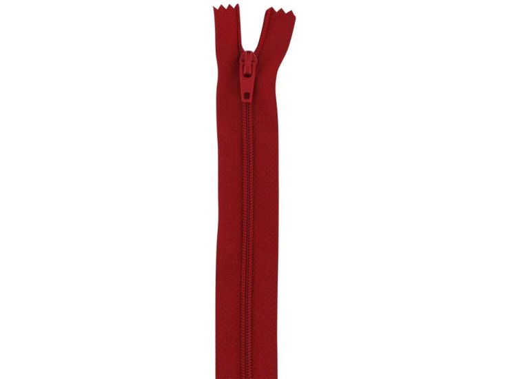 Closed End Dress Zip, 22 Inch, Red