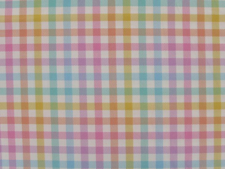 Eclectic Tartan Cotton Print Collection, Rainbow Cairn, Pastel