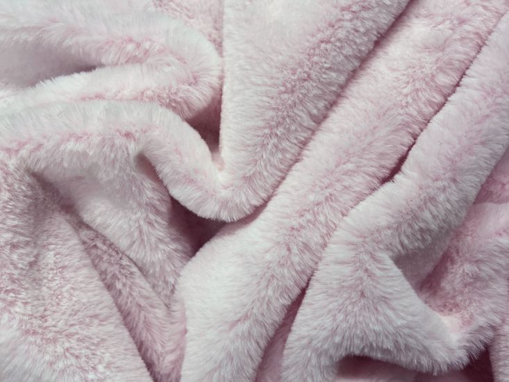 Emily Soft Plush Faux Fur, Pink Frost