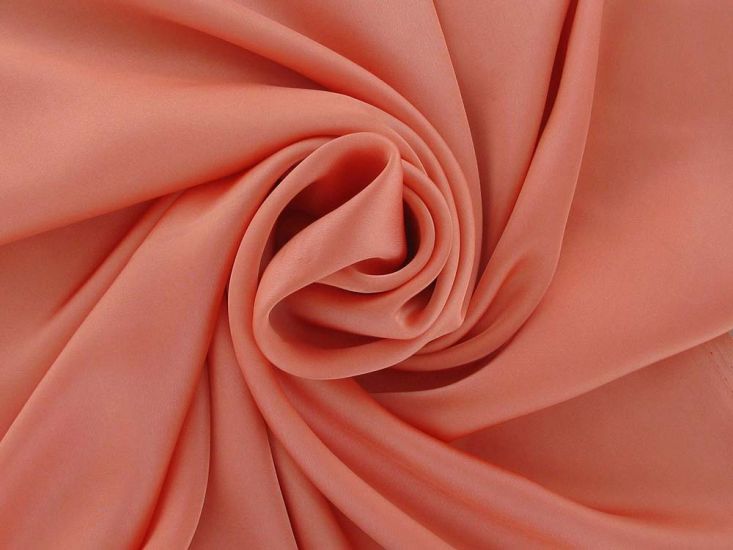 Faux Silk Charmeuse Satin, Peach