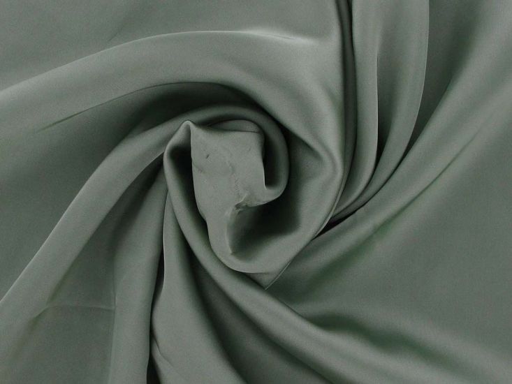 Faux Silk Charmeuse Satin, Sage