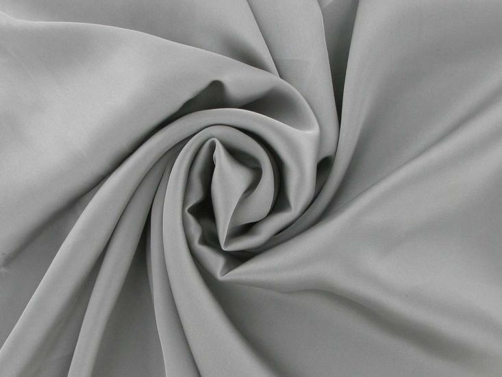 Faux Silk Charmeuse Satin, Silver