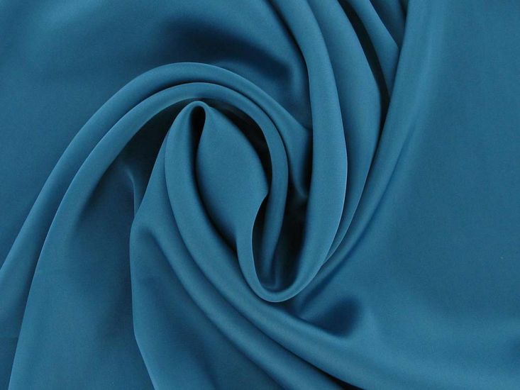 Faux Silk Charmeuse Satin, Teal