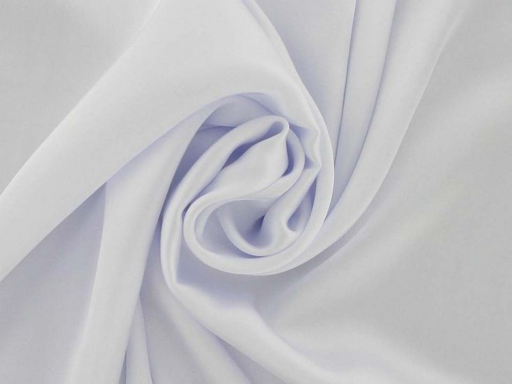 Faux Silk Charmeuse Satin, White