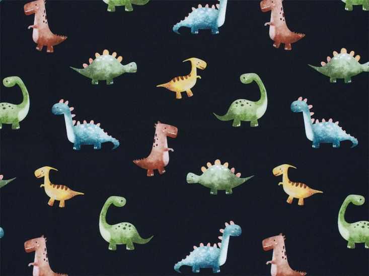 Fleeced Backed Showerproof Soft Shell, Watercolour Dinosaur