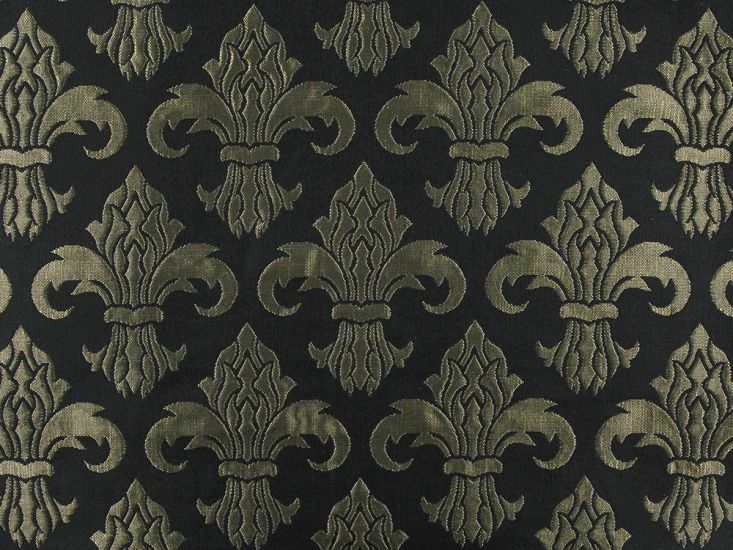 Fleur De Lis Jacquard, Black