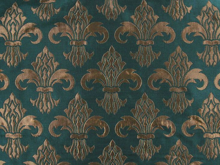 Fleur De Lis Jacquard, Green